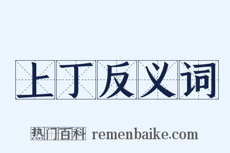 上丁反义词是什么意思的图片
